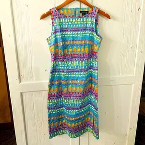 Harold's Blue Fruit Dress Size 2